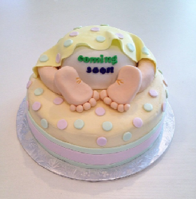 Baby Shower Cake - Baby Bum & Feet Baby Shower Cake - Baby Bum & Feet
